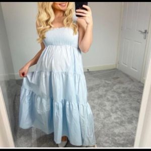 Beautiful poplin smocked dress.